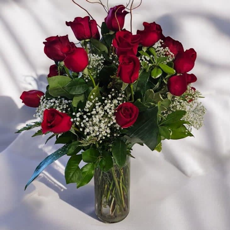 Two Dozen Classic Rose Vase Flower Bouquet