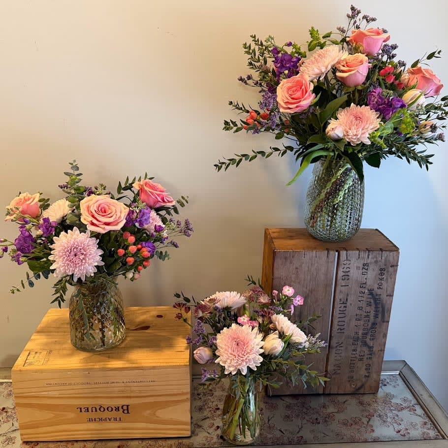 Pink and Purple Romance Flower Bouquet