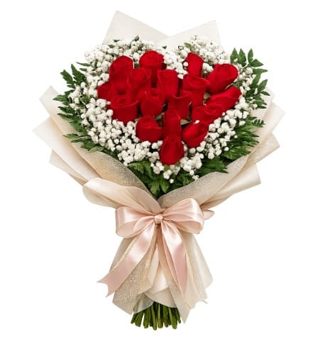 Cloud Red Heart Bouquet Flower Bouquet