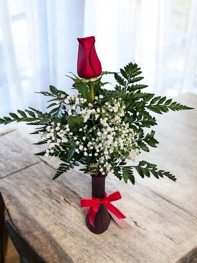 Single Rose Vase Flower Bouquet