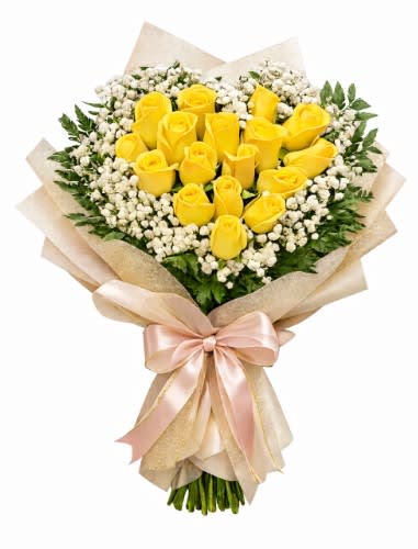 Cloud Yellow Heart Flower Bouquet