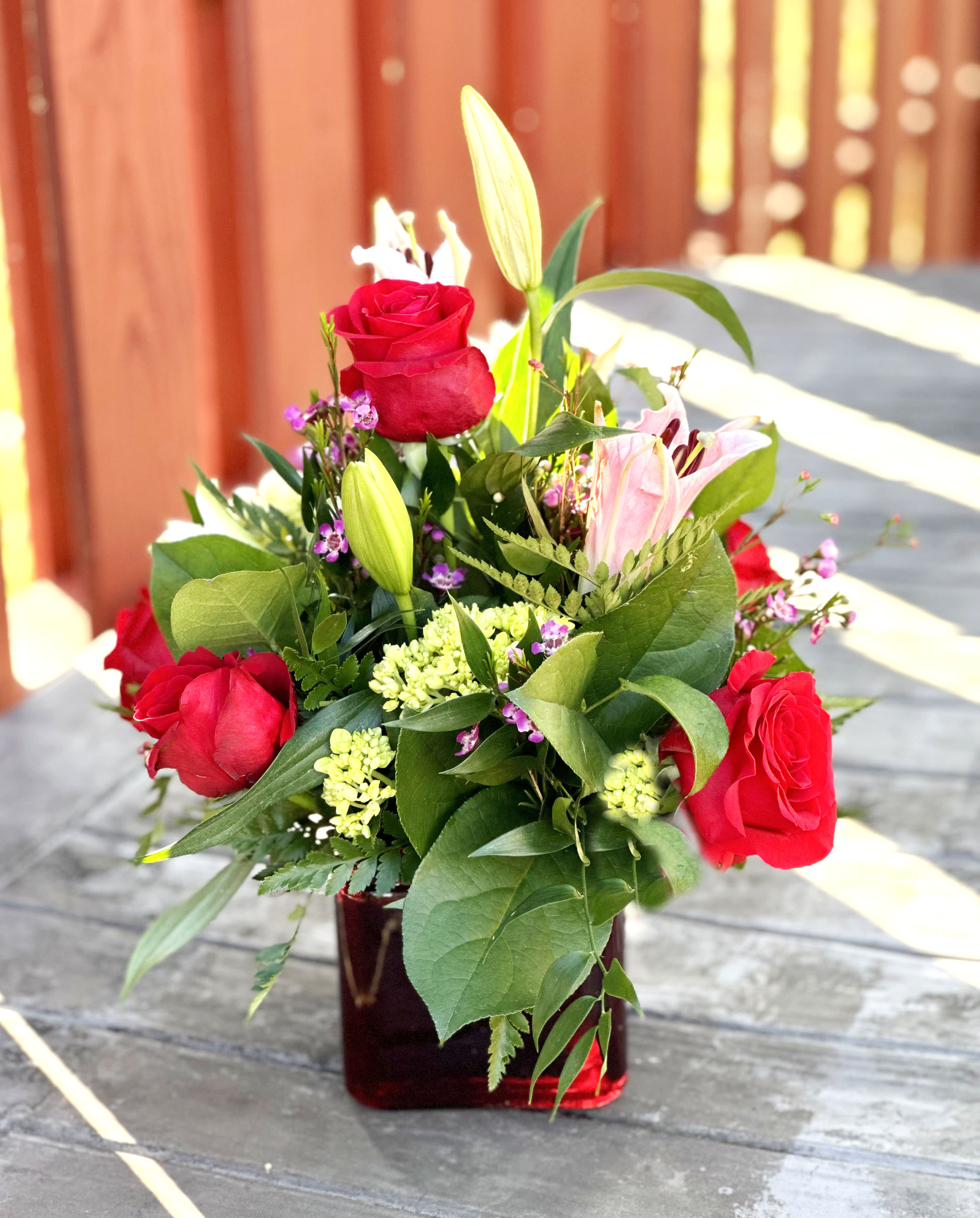 Red Rose and Lily Cube