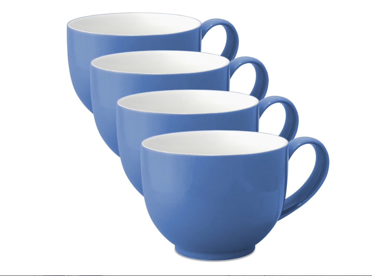 FORLIFE Q Tea Cup with Handle (Set of 4), 10 oz.