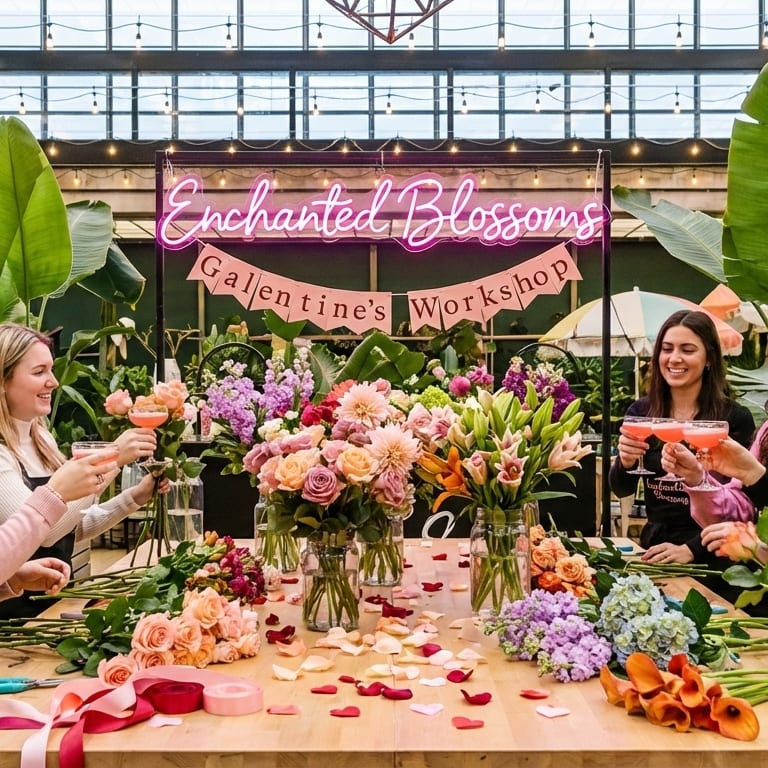 Galentines Workshop Feb 4 Flower Bouquet
