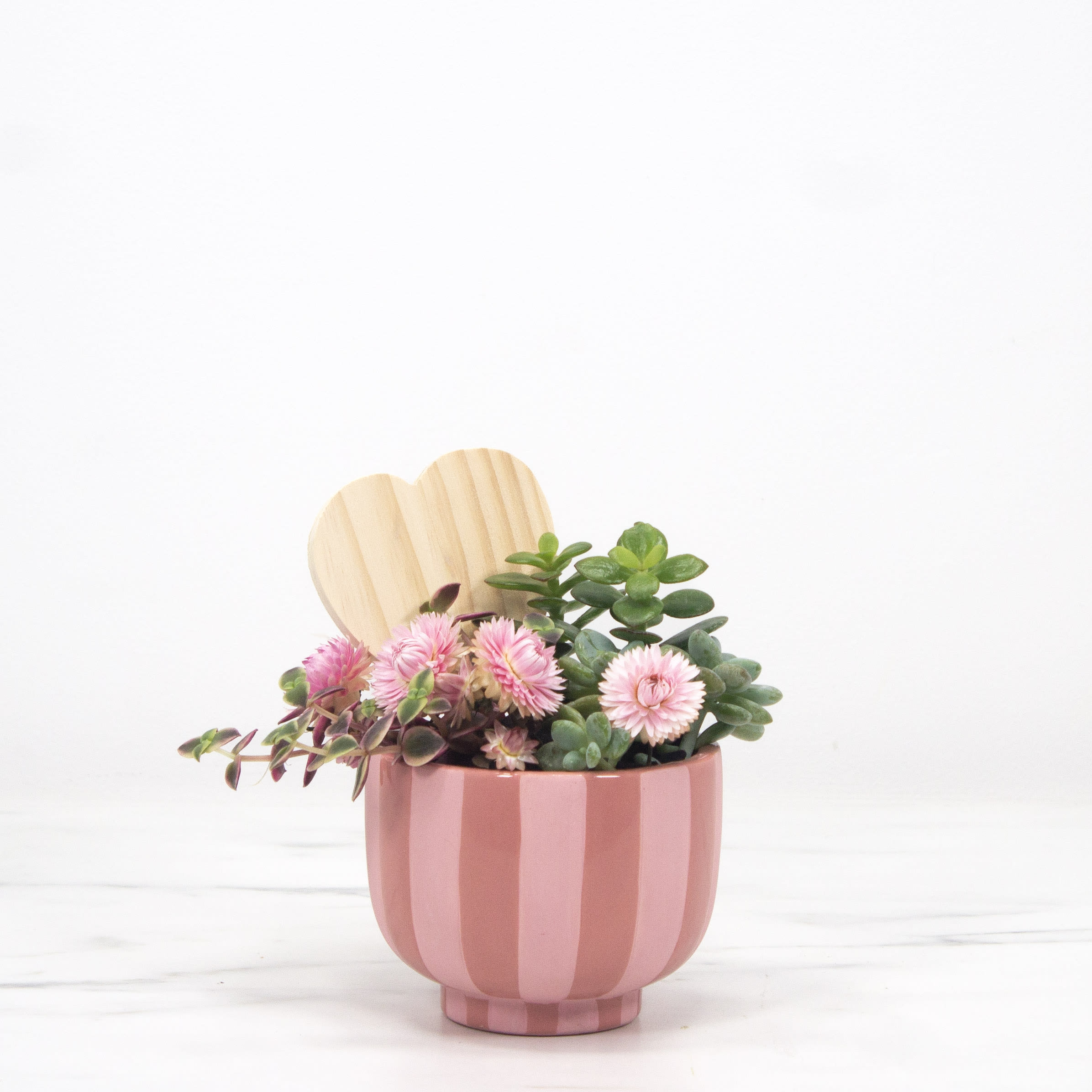 Valentine's Succulent Garden Flower Bouquet