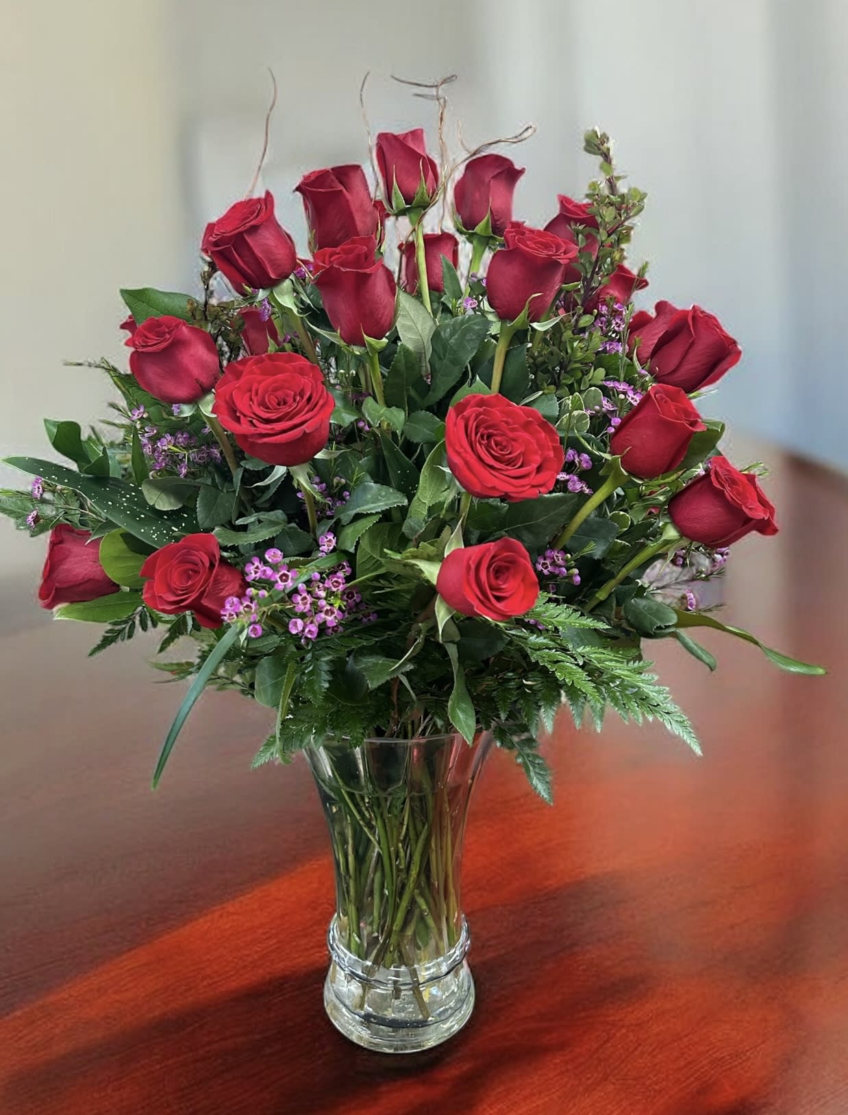 Valentine's Day Three Dozen Rose Vase