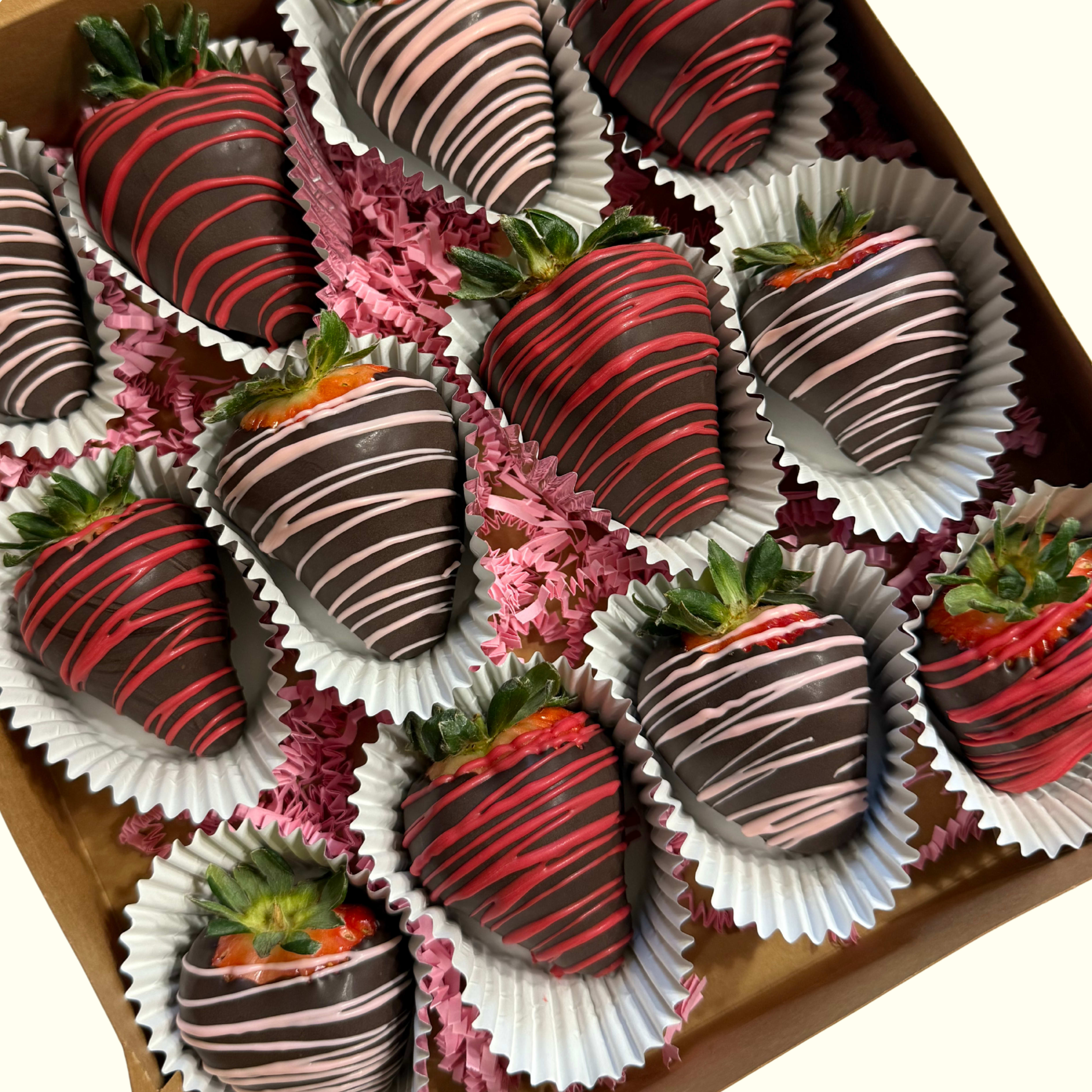 Chocolate Covered Strawberries Flower Bouquet