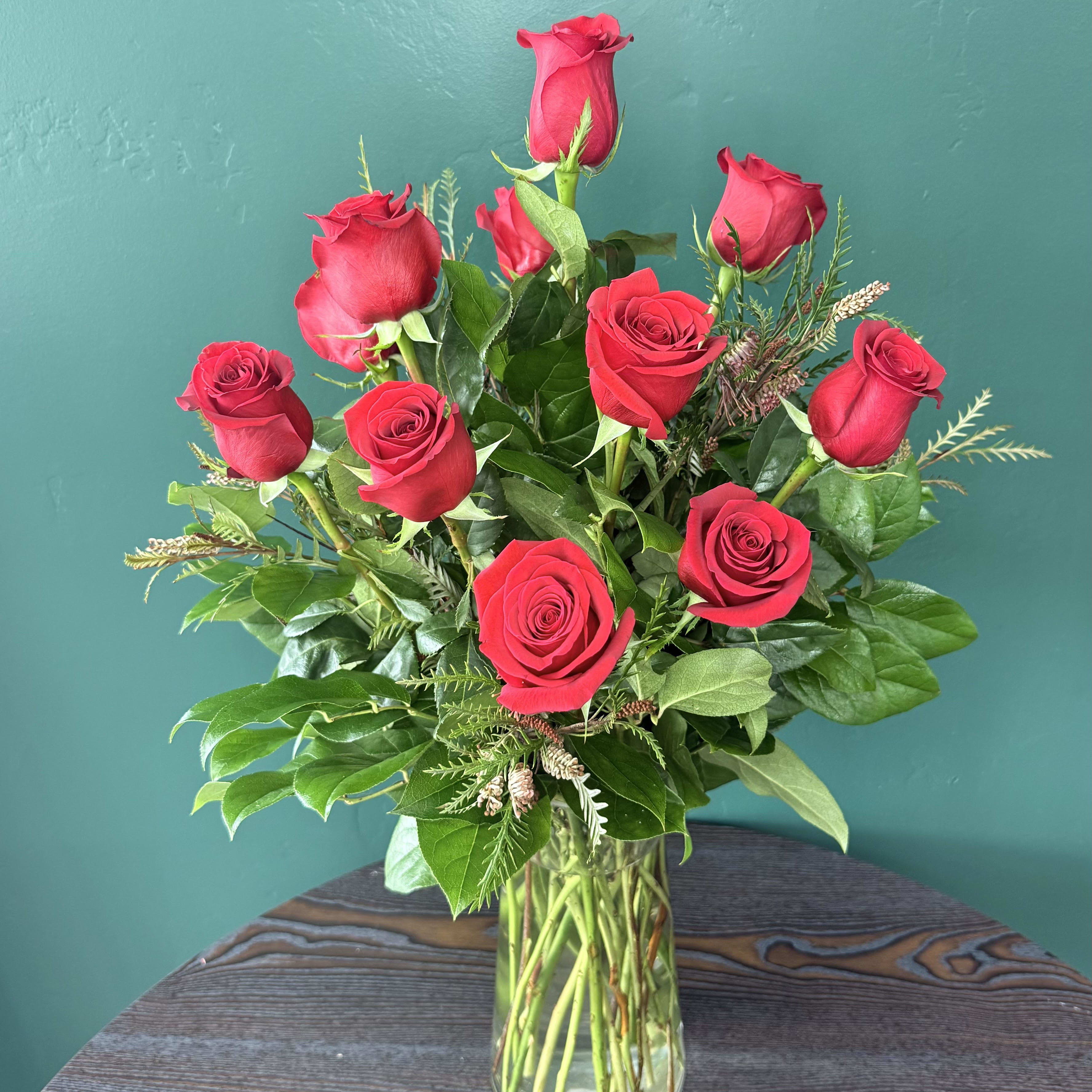 Classic Red Roses By Elite Flower Bouquet