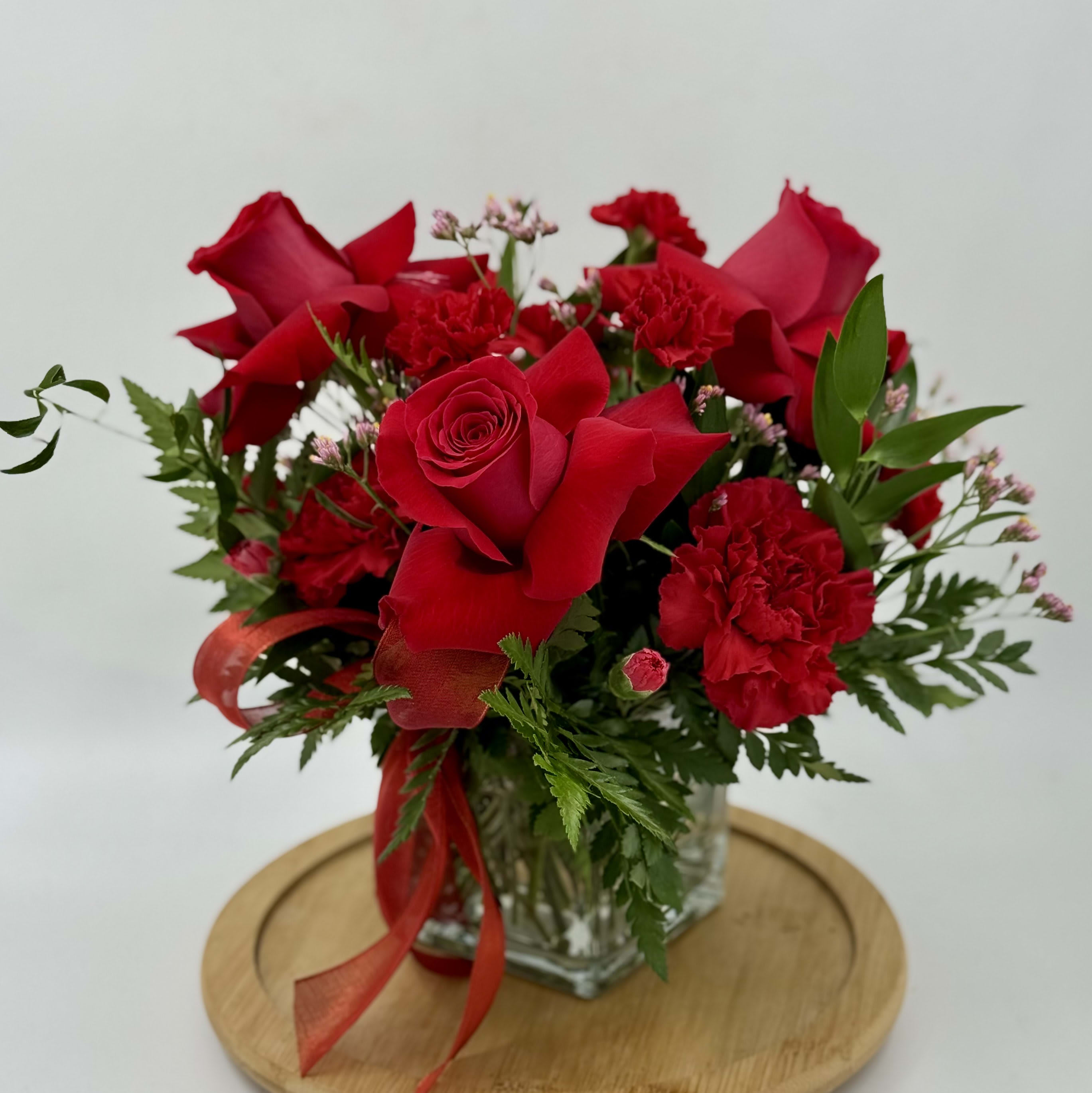 Be My Valentine Vase Arrangement