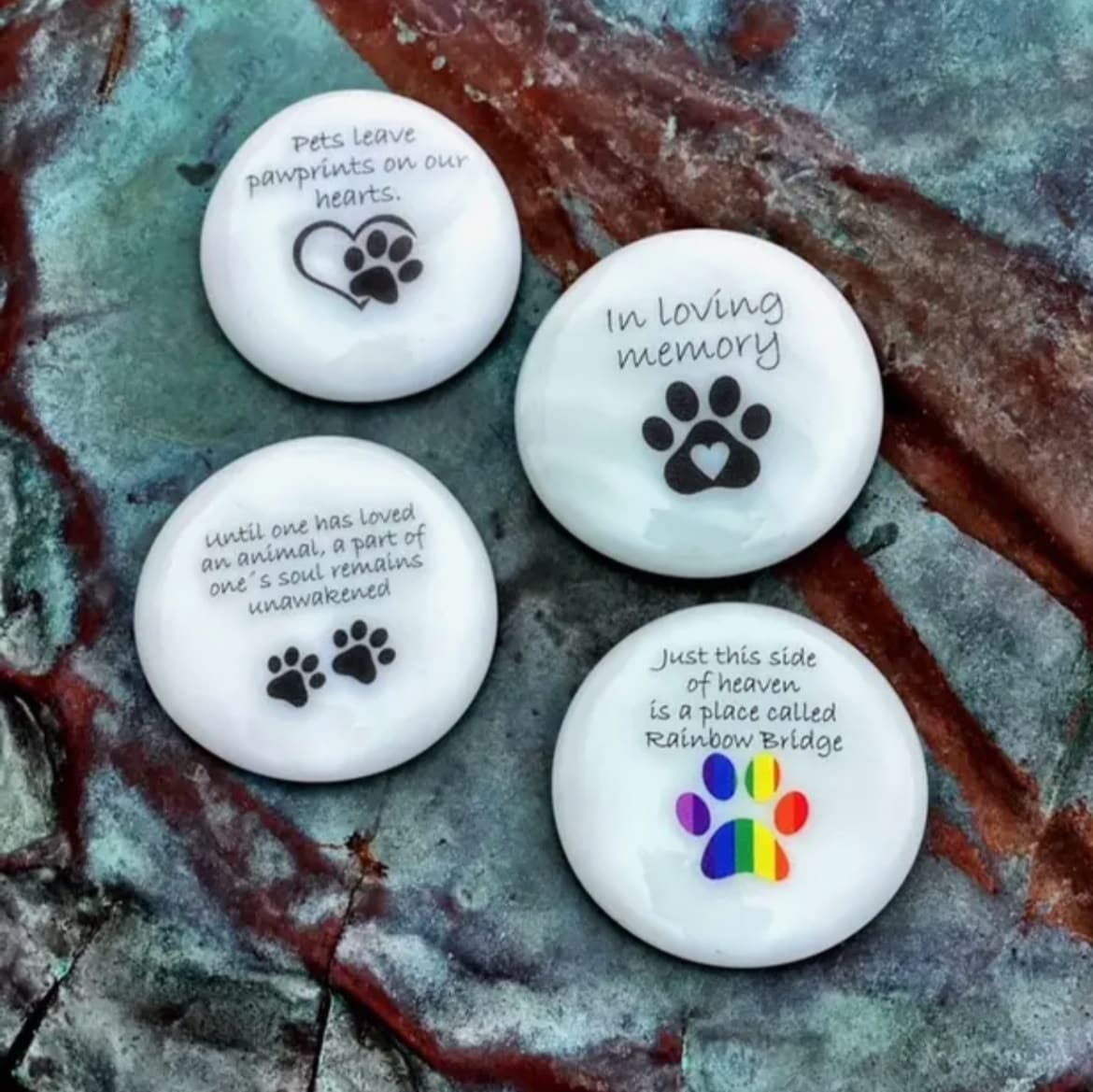 Pet Grief Memorial Glass Stone