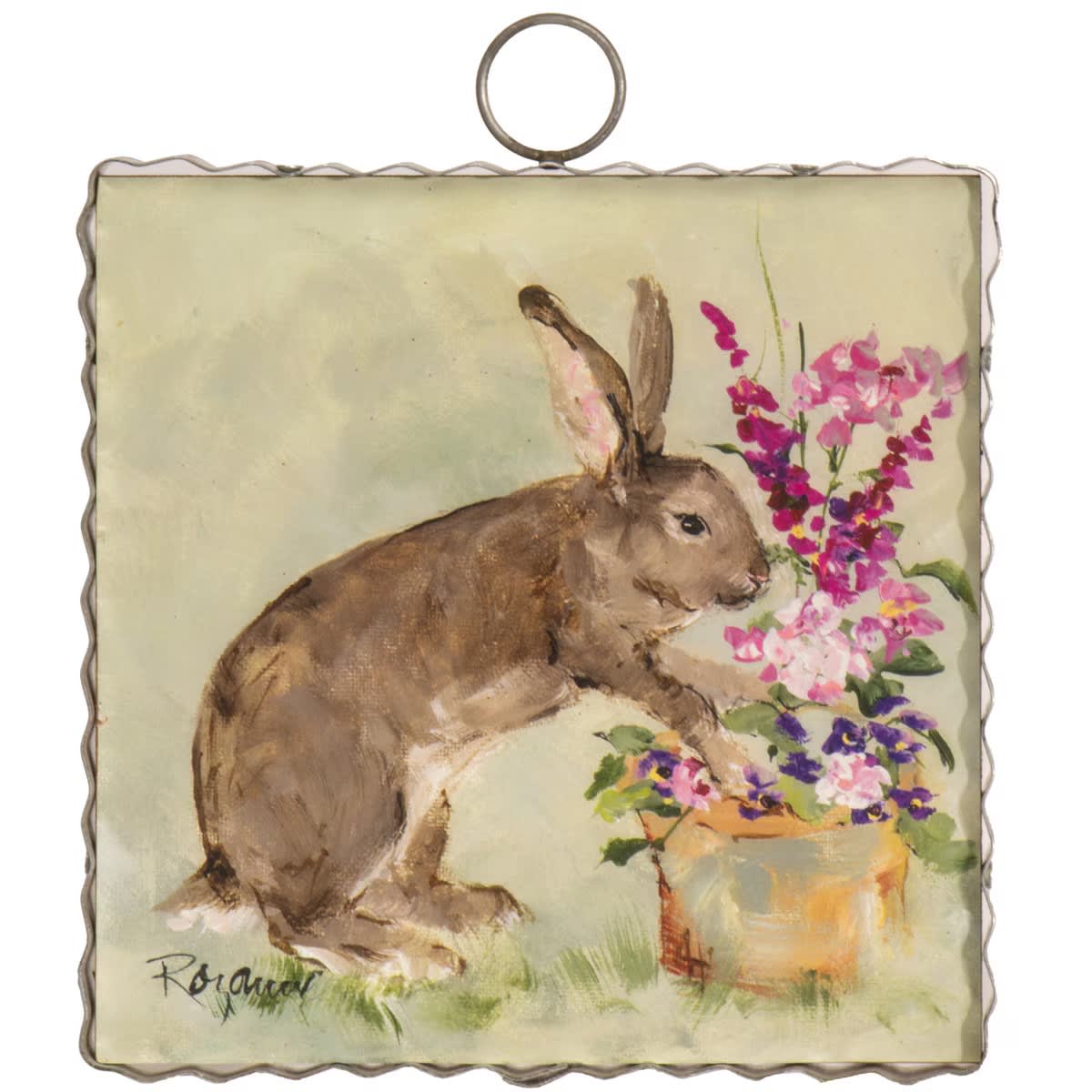 Mini Brown Bunny In Pot