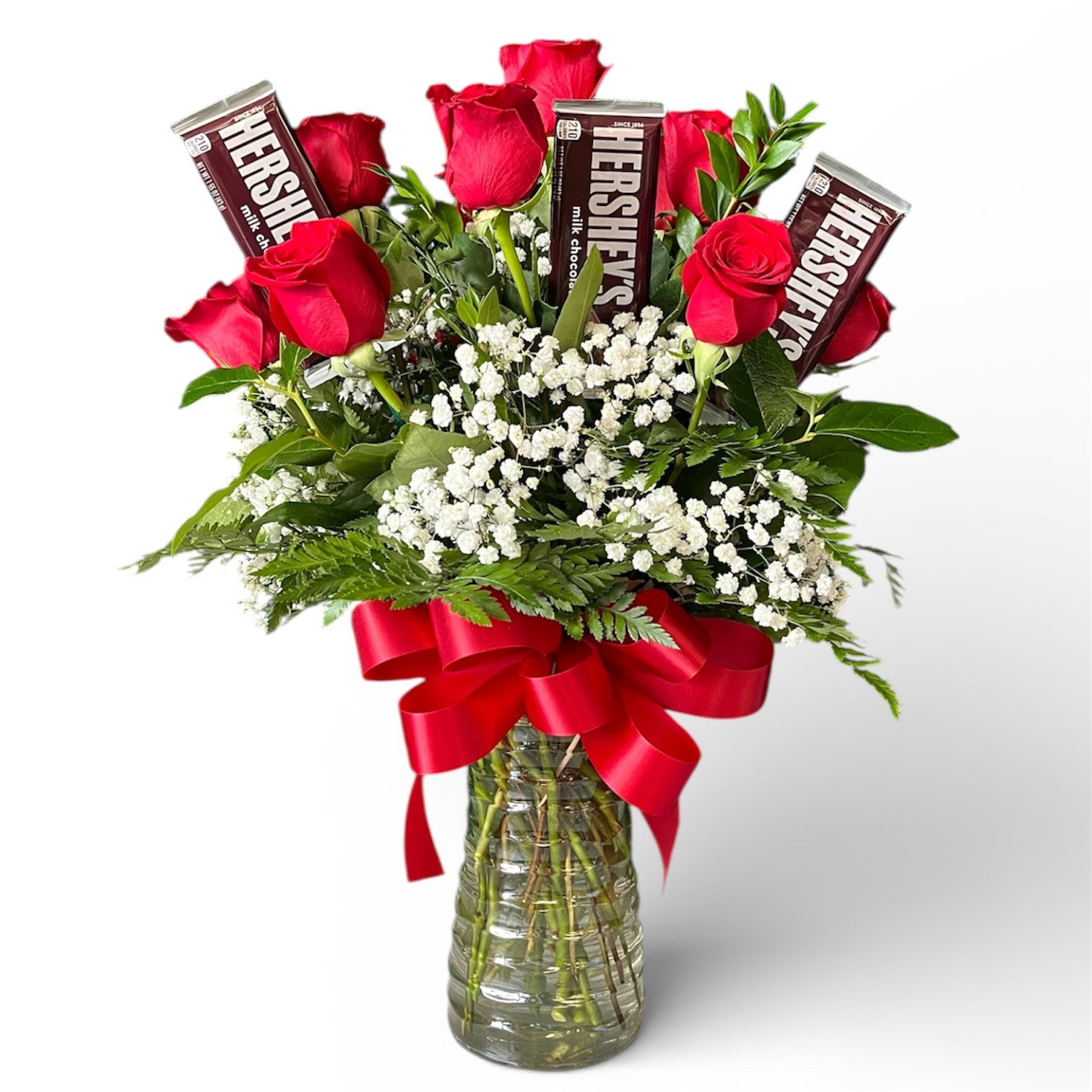 Full Dozen With Chocolate Flower Bouquet