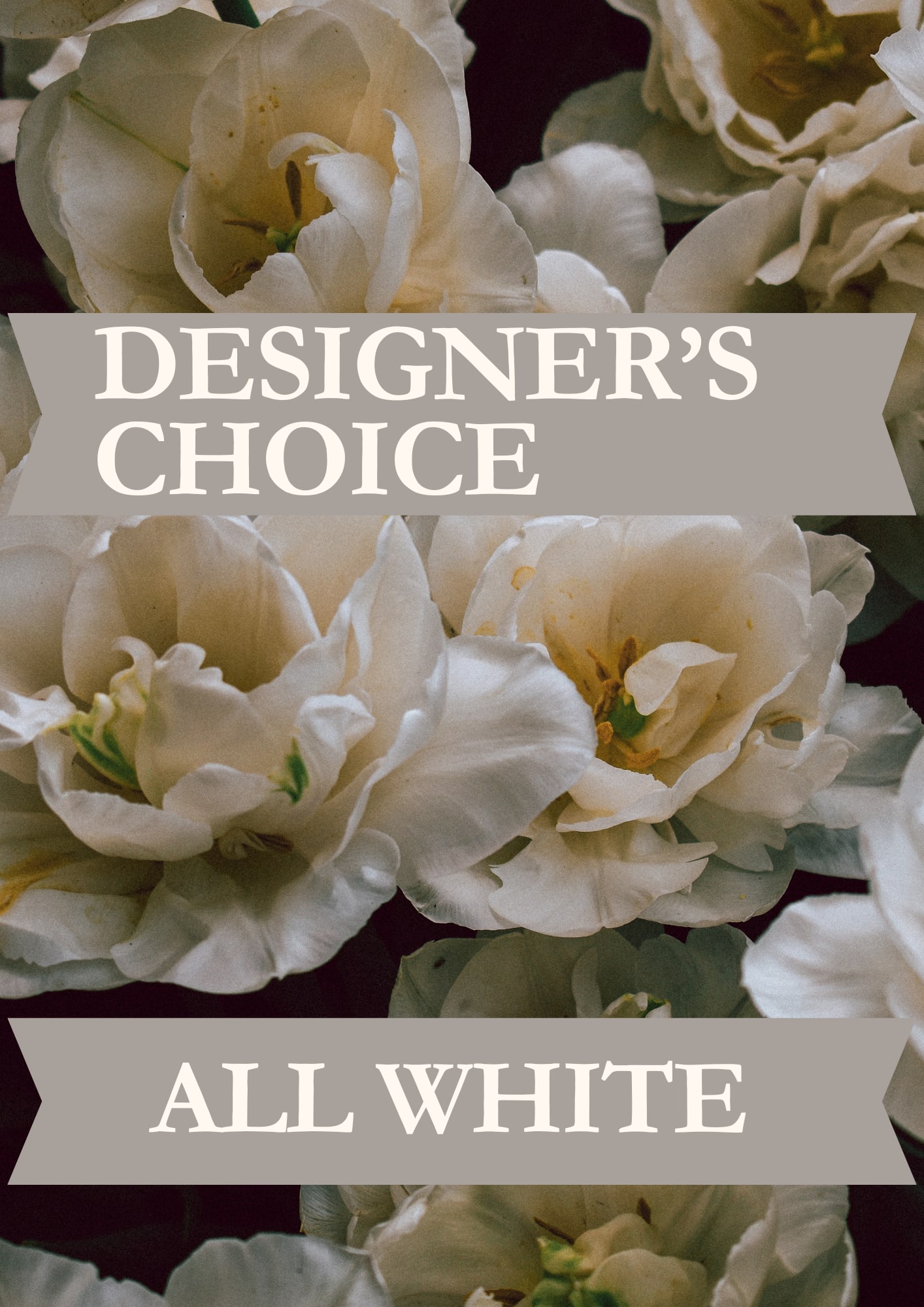 Solid White Flower Bouquet