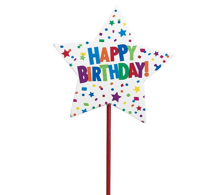 Happy Birthday Pick and card holder