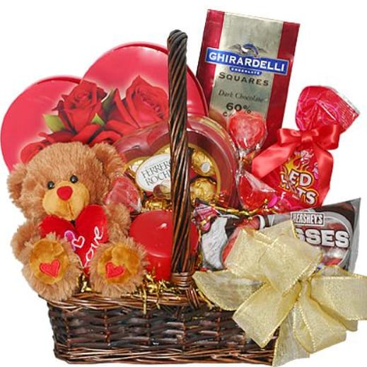 Sweetheart Basket Flower Bouquet