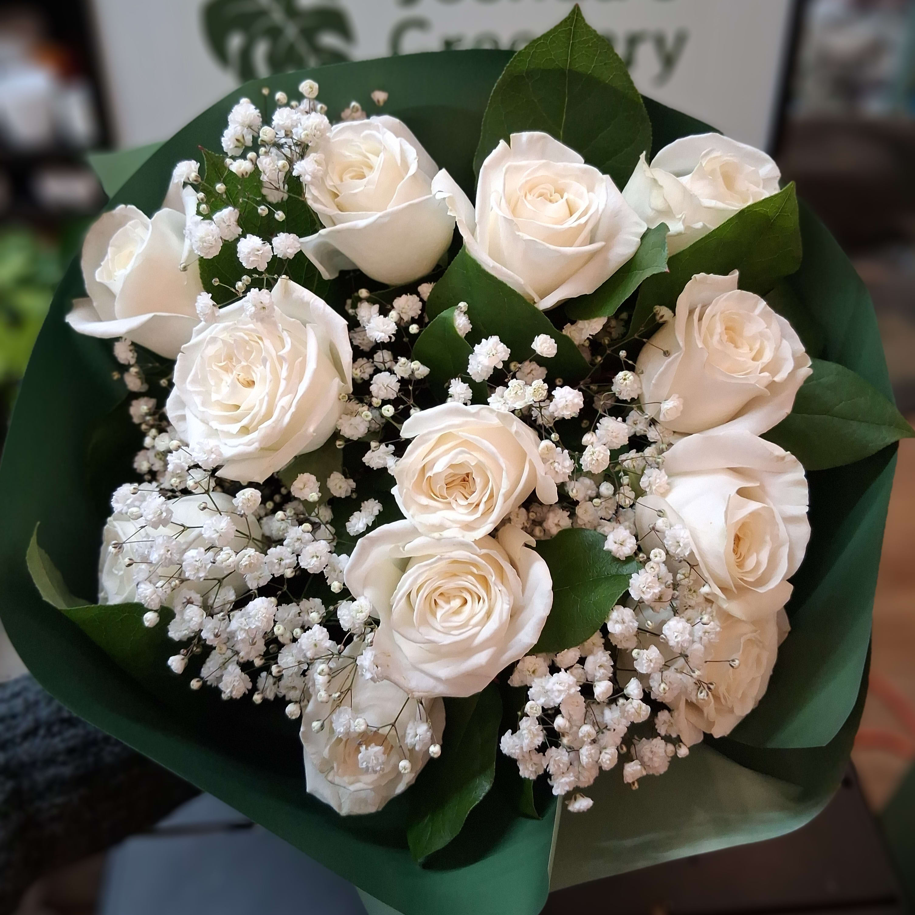Long stem one dozen White roses