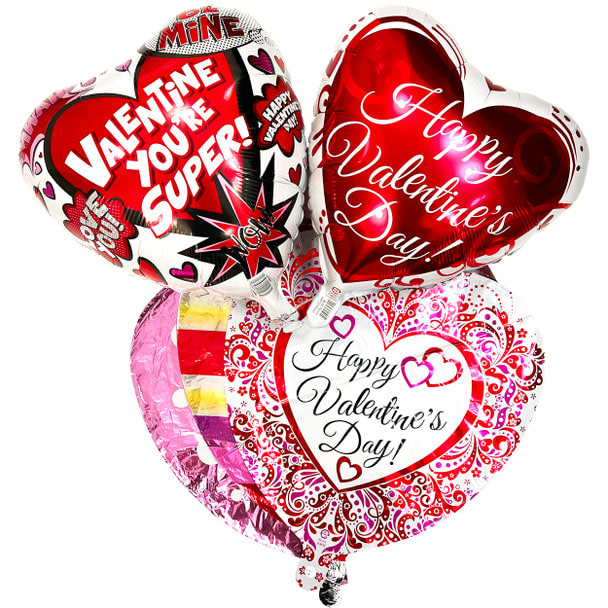 Mylar Balloon Bouquet-Valentine's Day Flower Bouquet