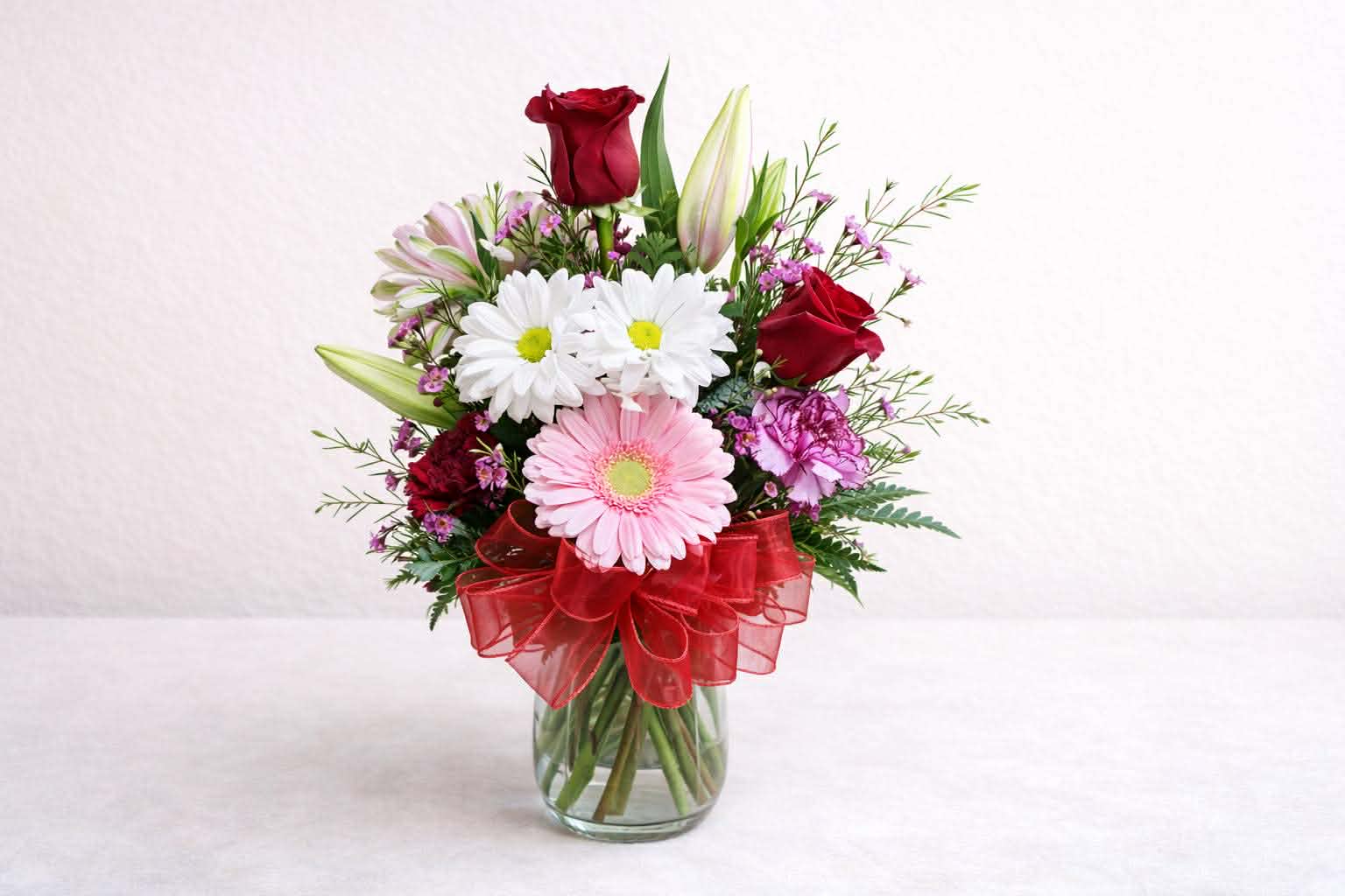 Love In Bloom - Vase Flower Bouquet