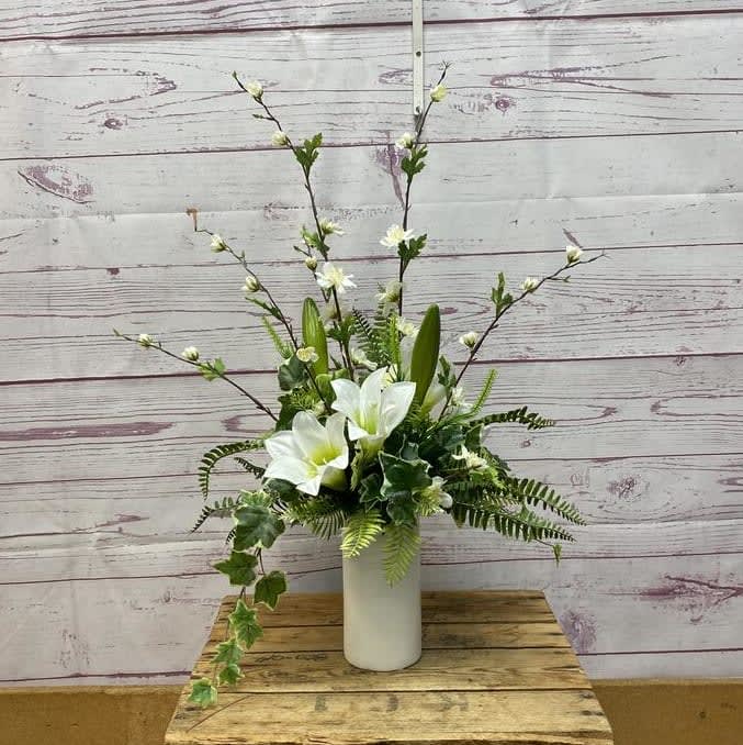 Alabaster Glow Silk (Artificial) Arrangement