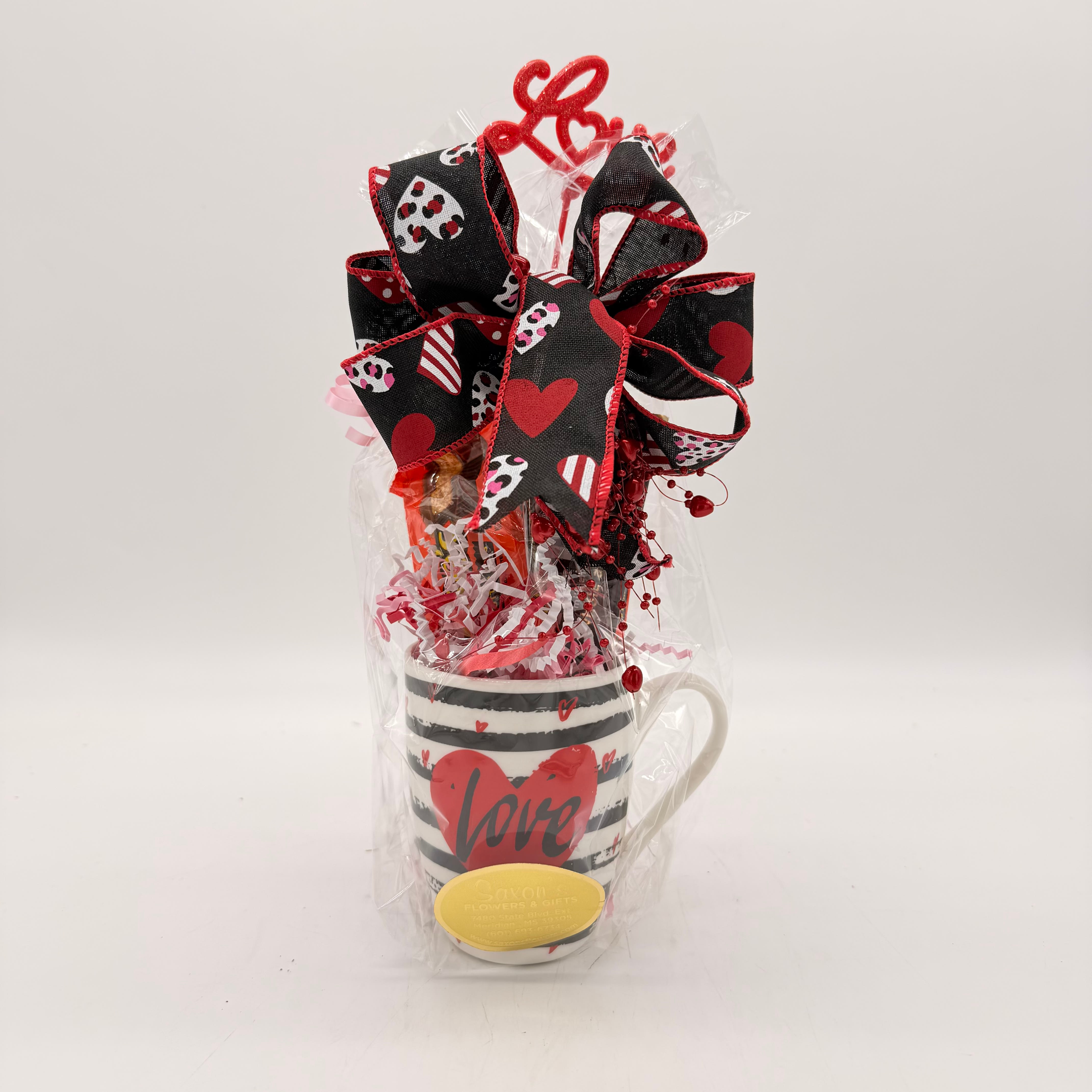 Valentine's Candy Mug Flower Bouquet