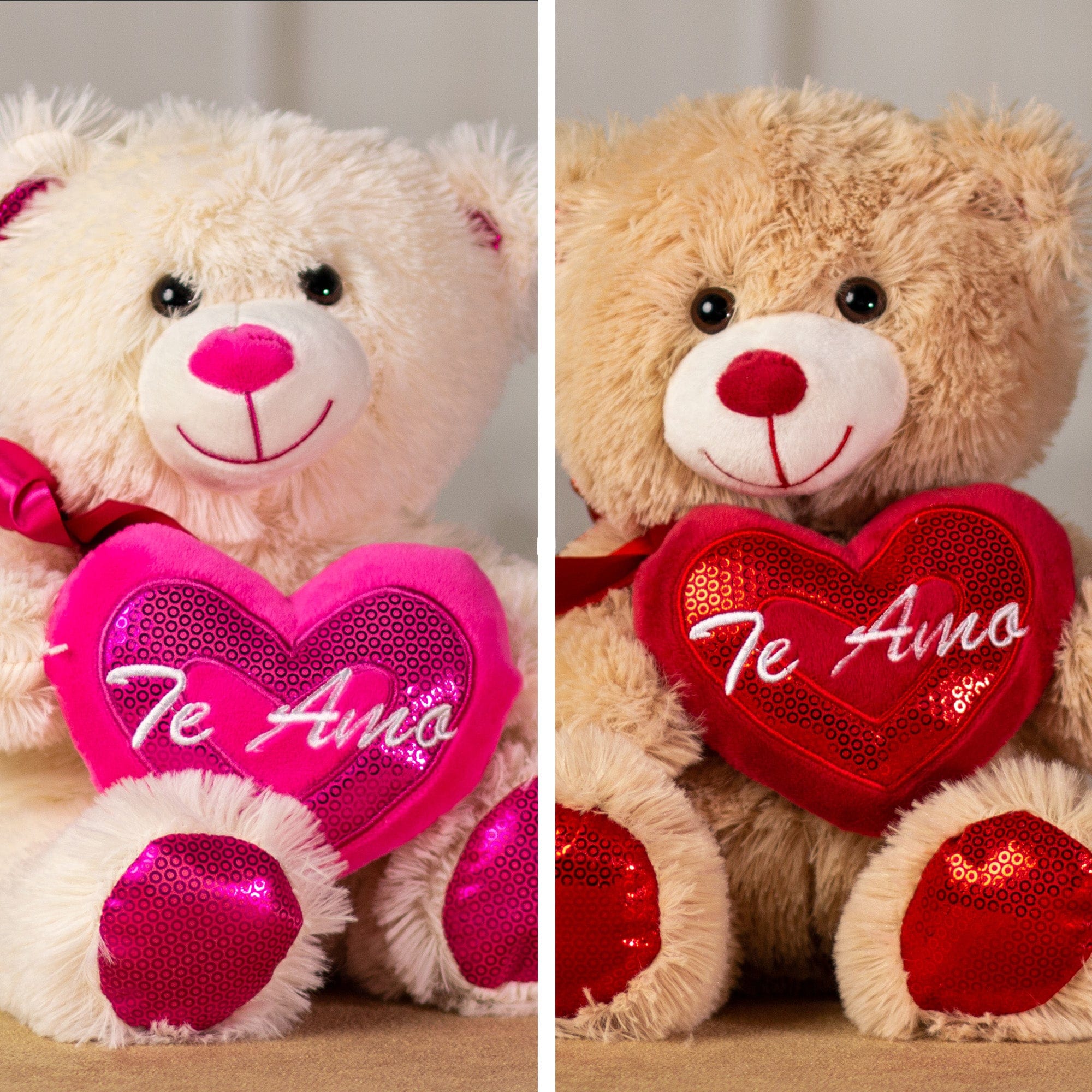 12" Cuddly "Te Amo" Bear Pair