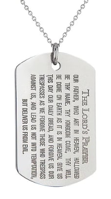Lord's Prayer Necklace ~ Silver