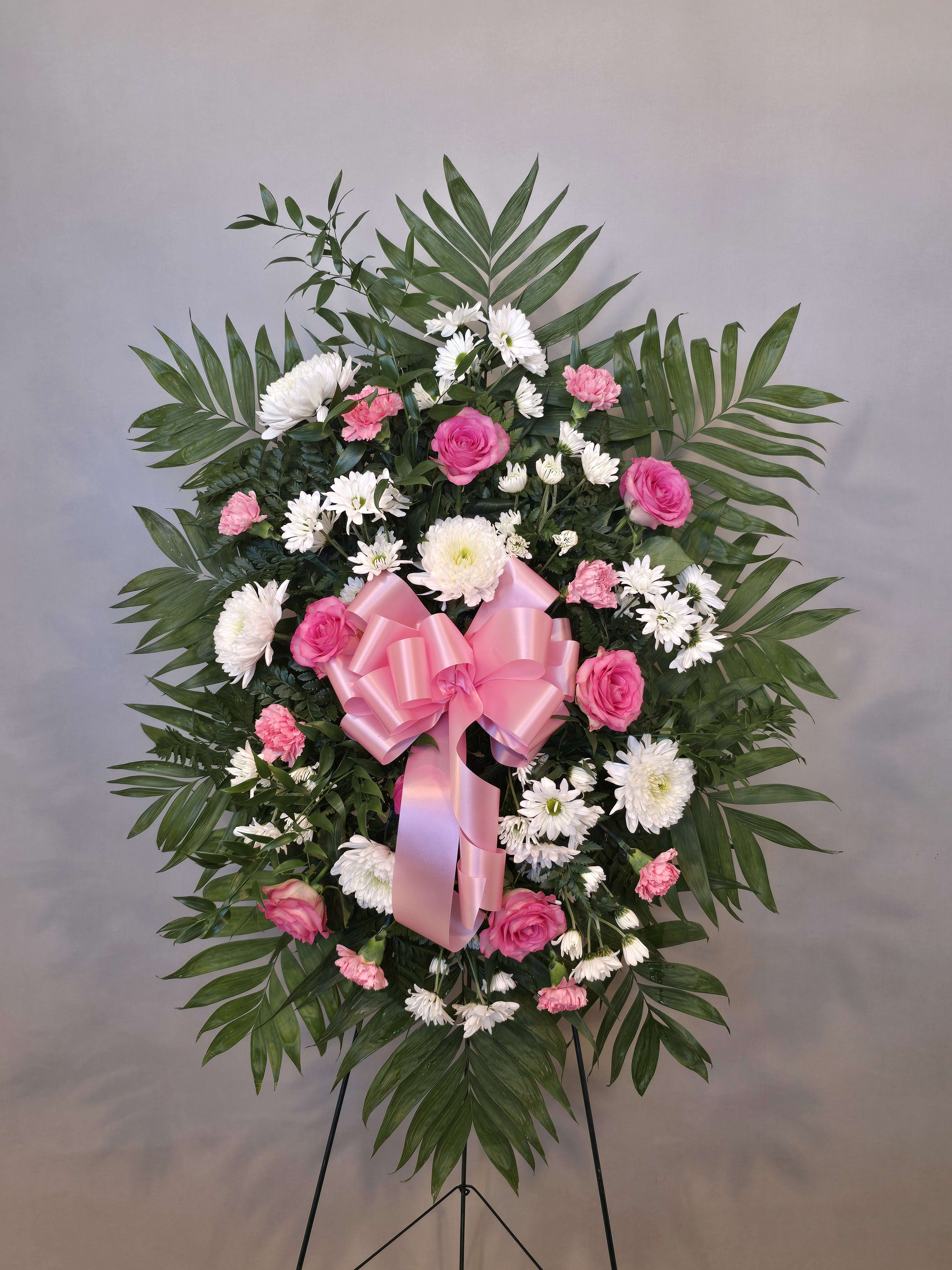 PINK AND WHITE STANDING SPRAY