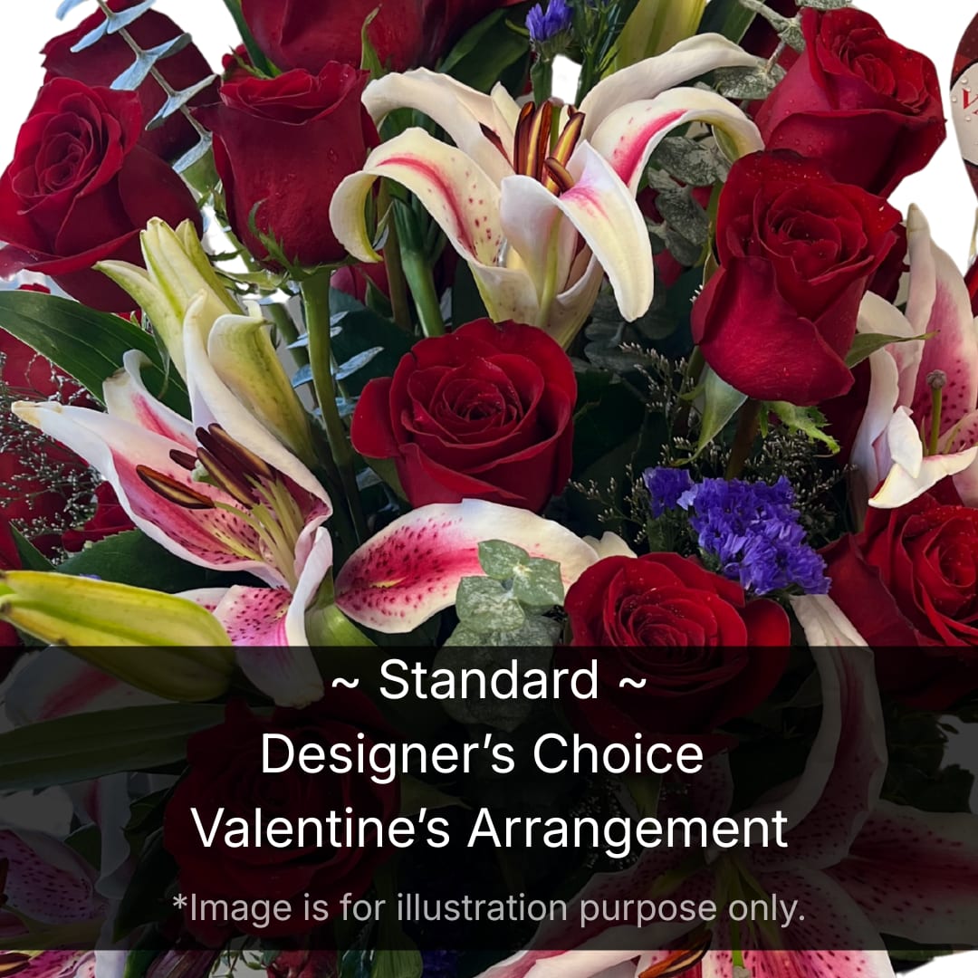 Standard Designer's Choice Valentine's Arrangement Flower Bouquet