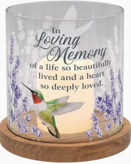 "In Loving Memory" Hurricane Candle