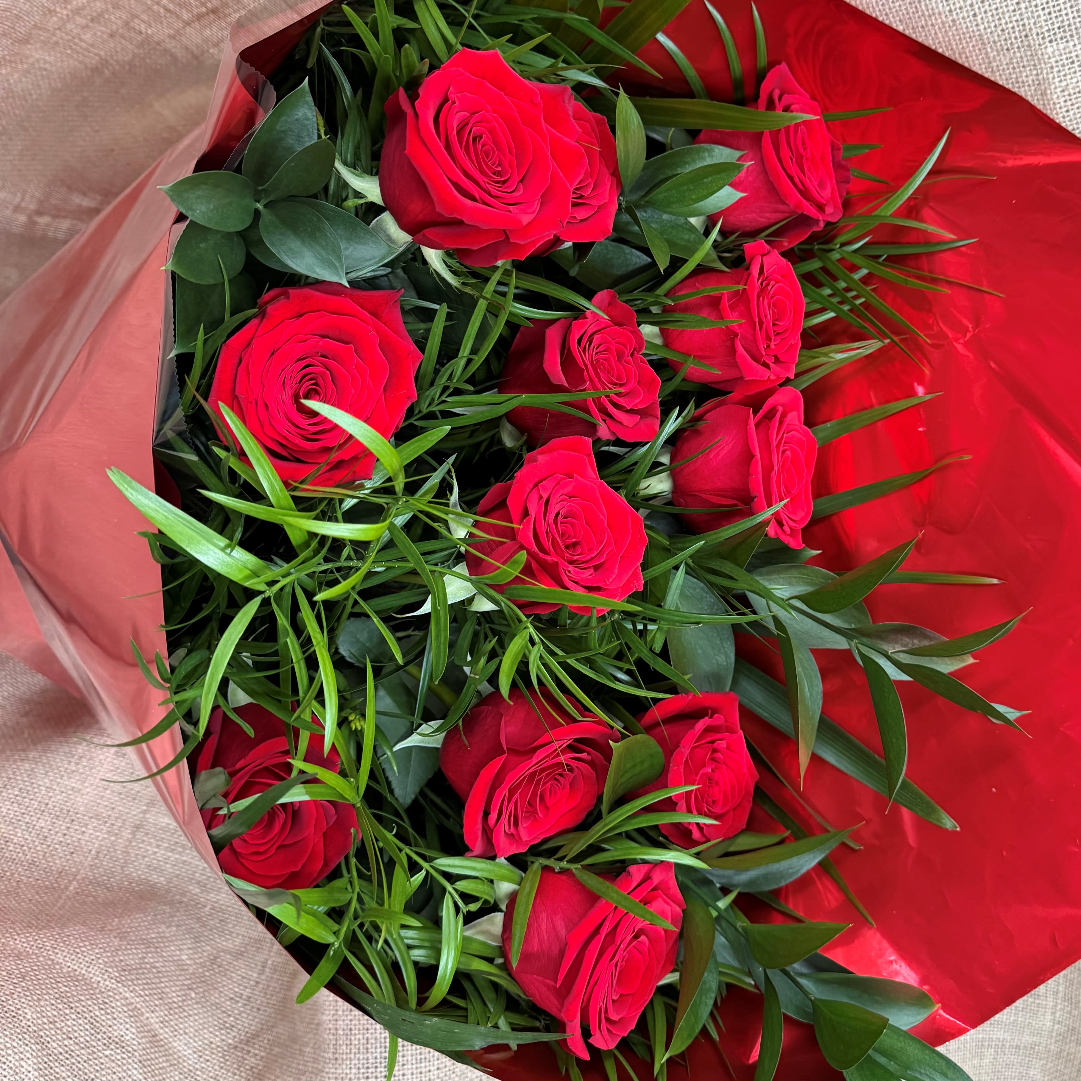 Red Roses Wrapped