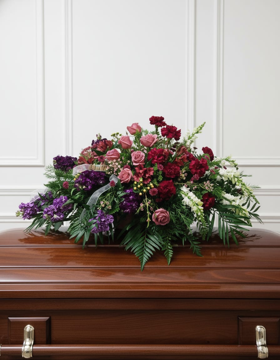 Jeweled Casket Spray