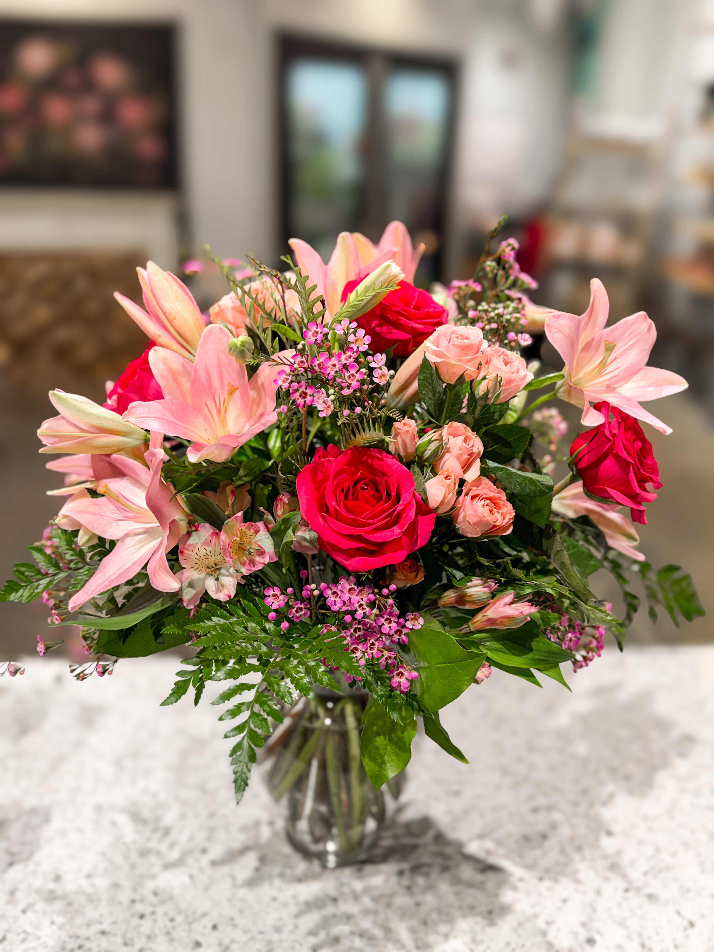 Valentine Colors Posh Traditional Arrangement