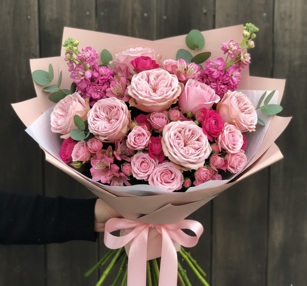 Pretty in Pink wrap bouquet EBF-647