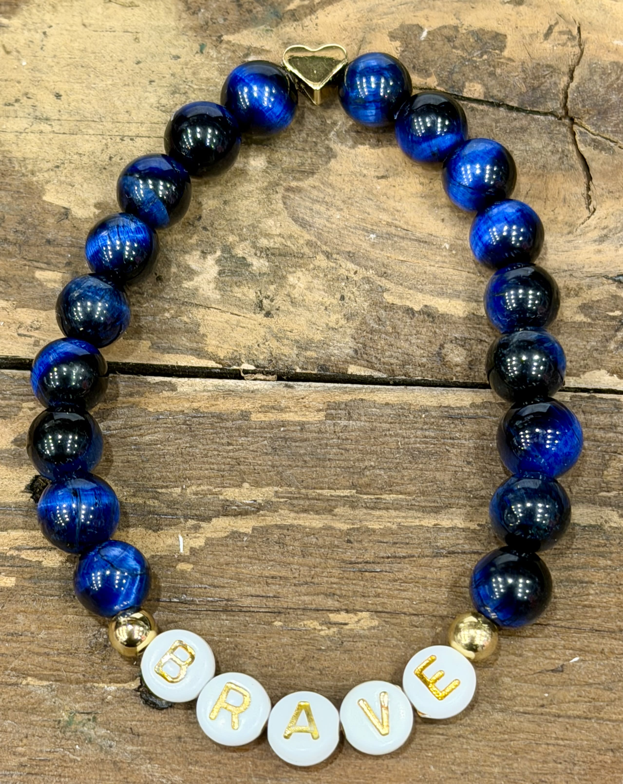 Blue Tiger Eye Brave Bracelet