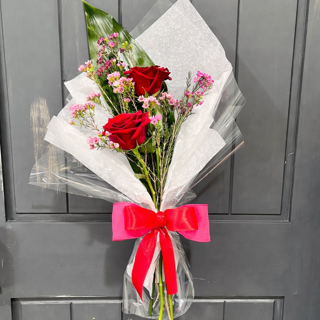 Double Valentine Rose Wrapped