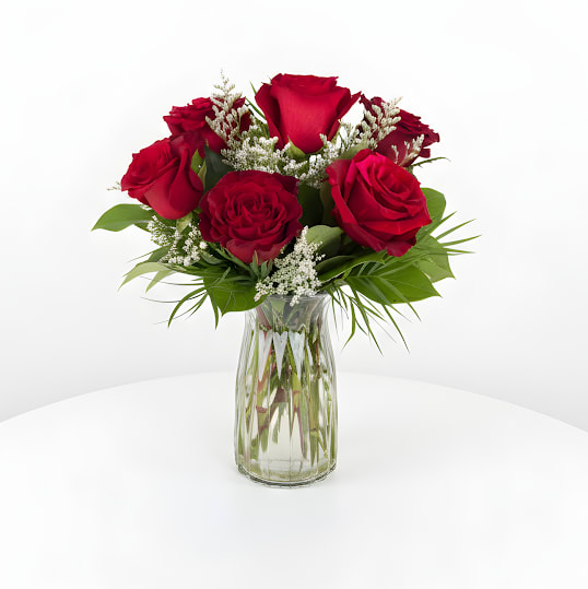 Valentine's Half Dozen Roses