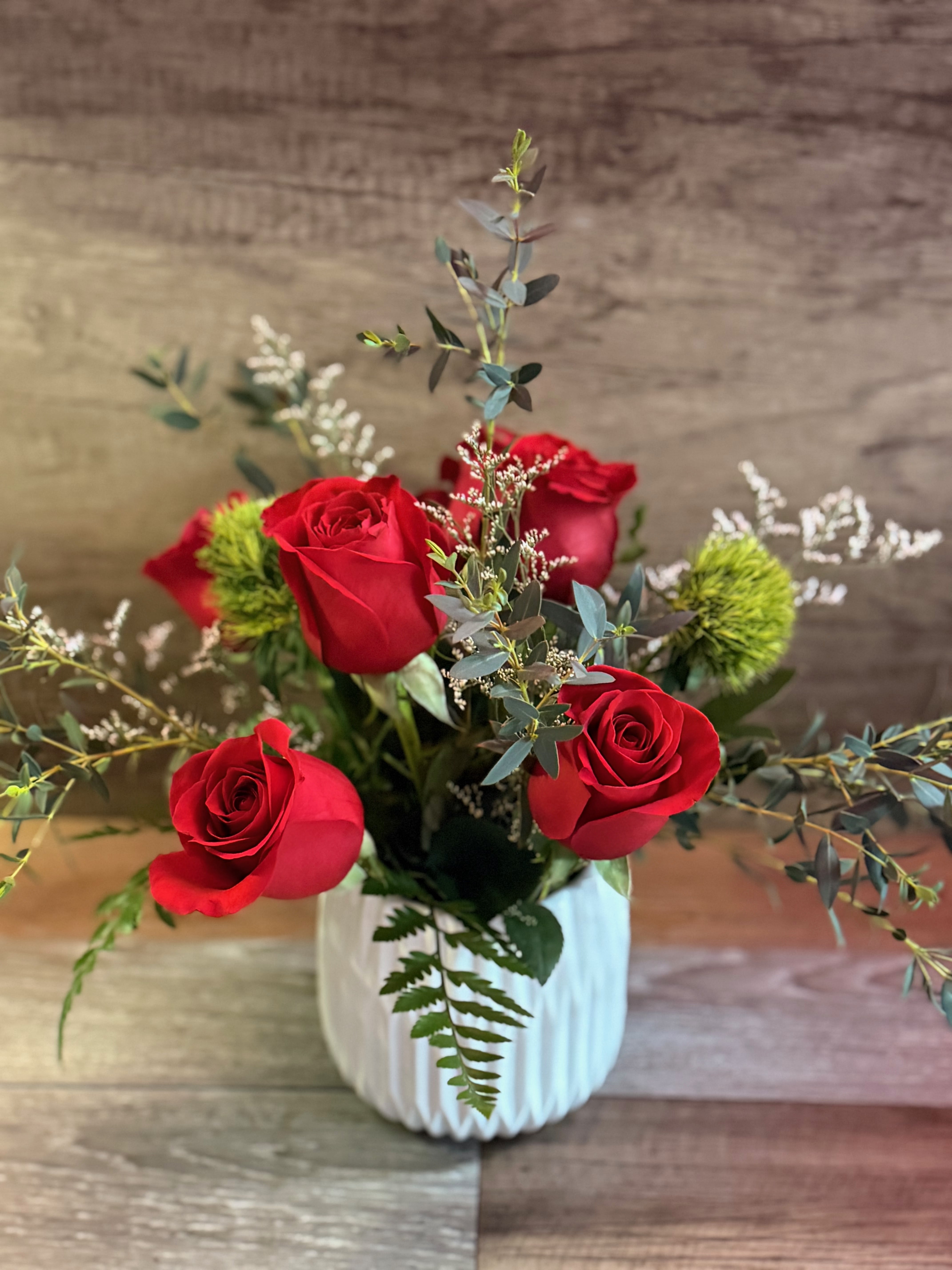 Valentine - Rose And Dianthus Flower Bouquet