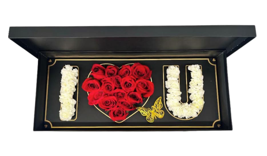 I Love You - Luxury Rose Box Arrangement VM-5042 Flower Bouquet