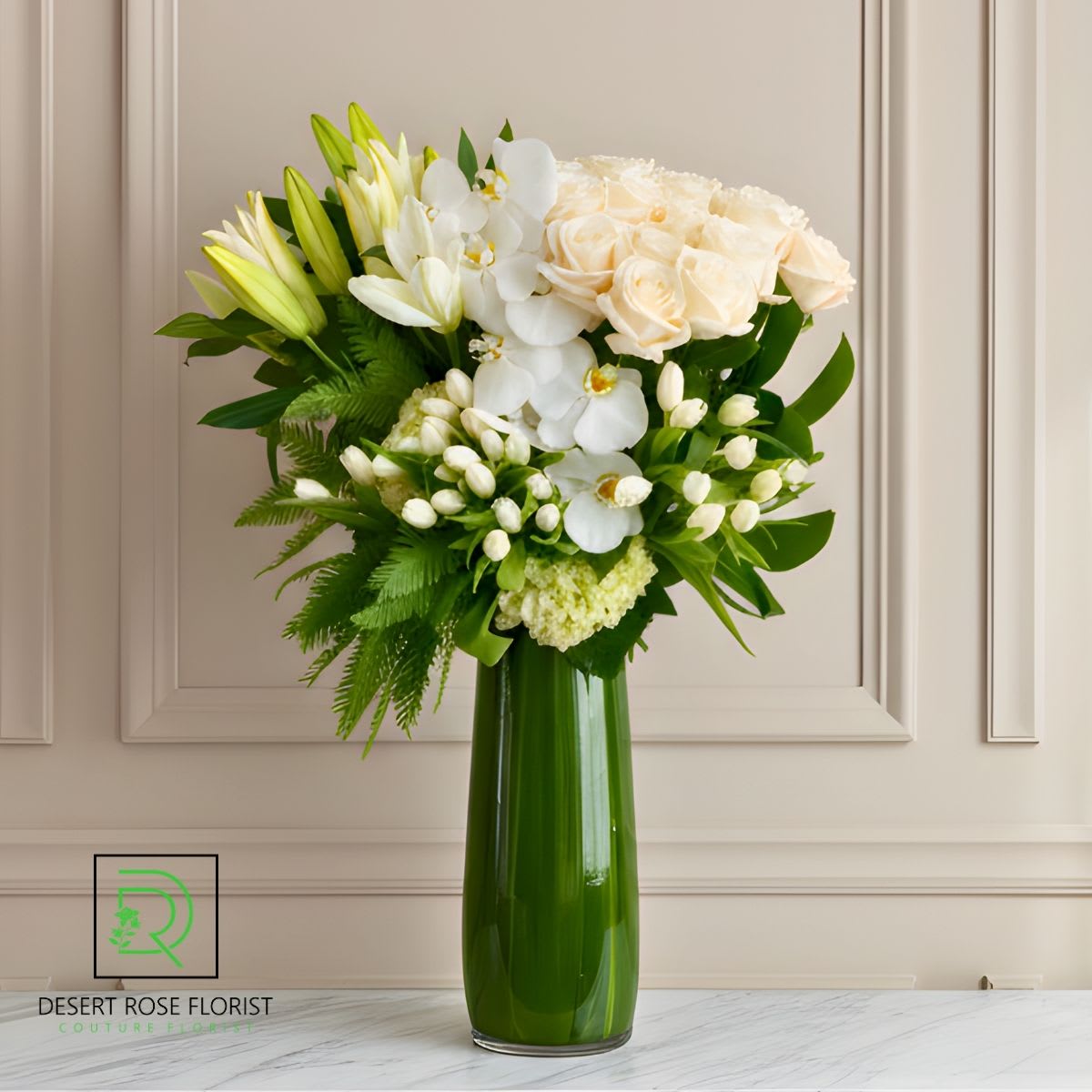 Luxe in White Flower Bouquet
