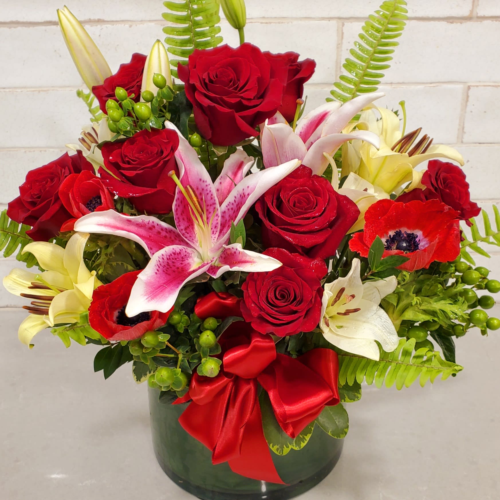 Garnet Grandeur Flower Bouquet