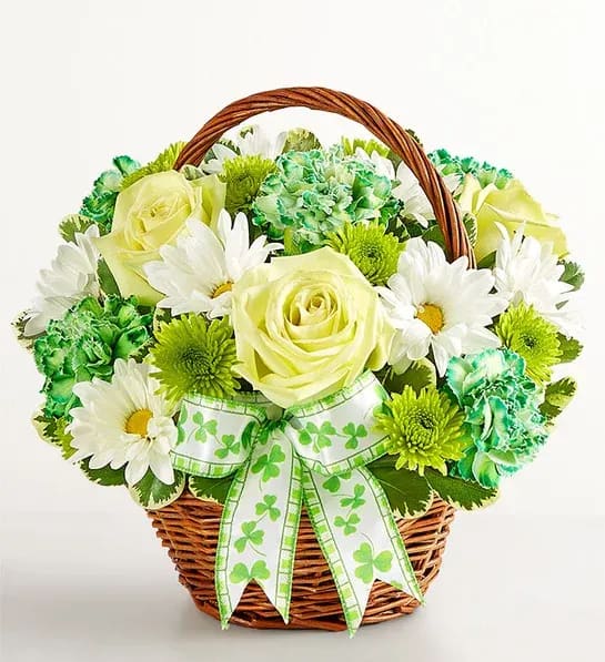 St. Patrick’s Day Flower Basket