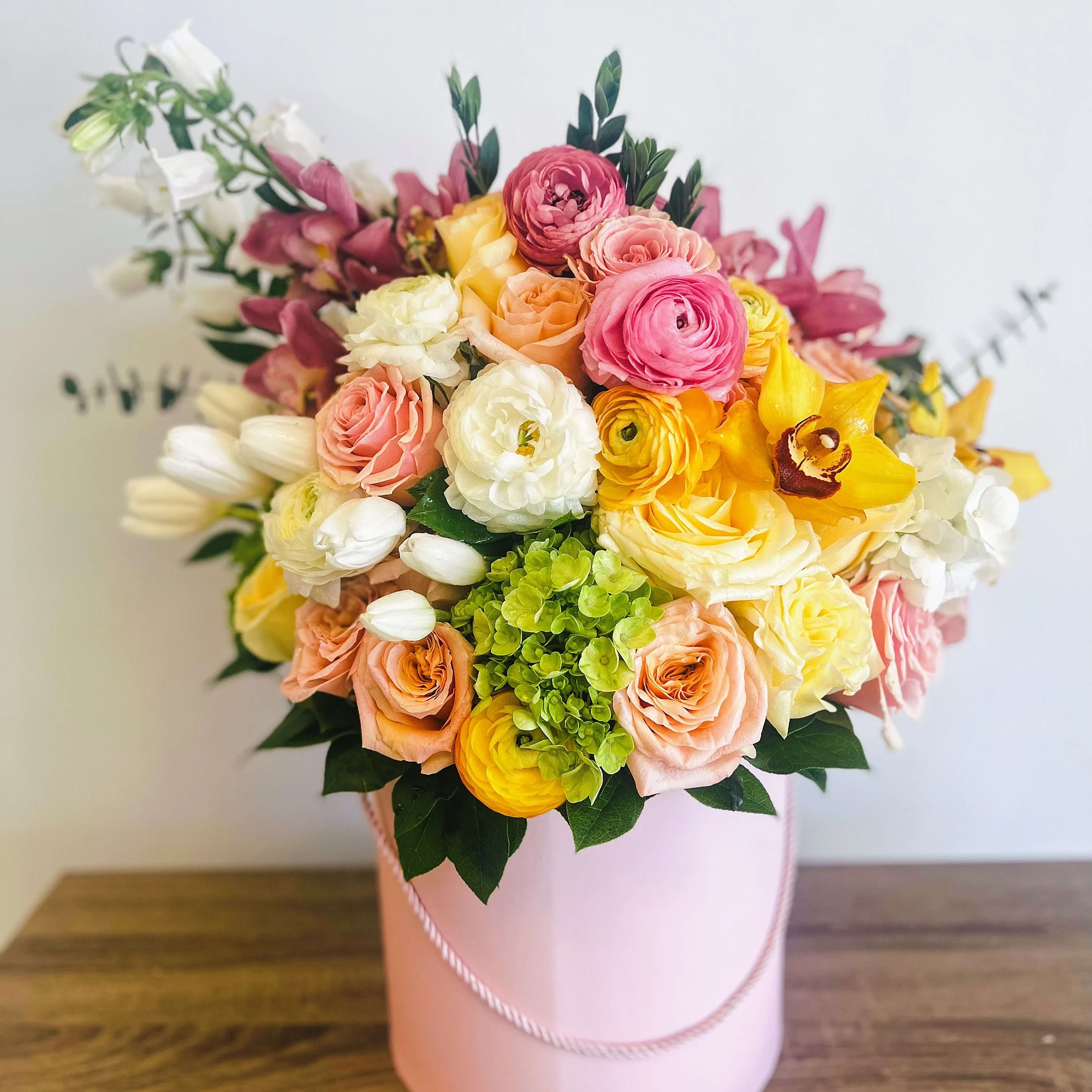 Spring Inspired Custom Floral Box Flower Bouquet
