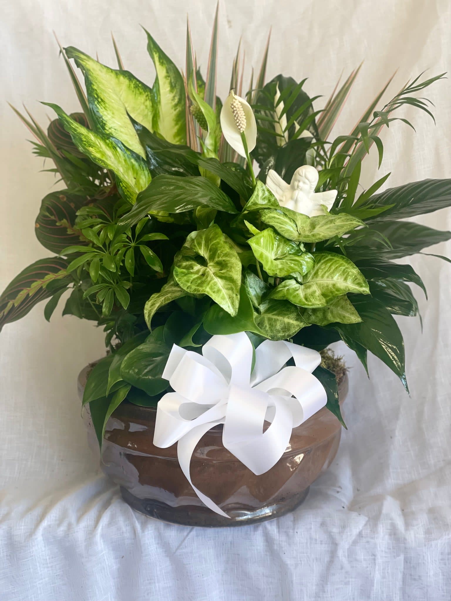 Large Ceramic Dish Garden - 12" Planter