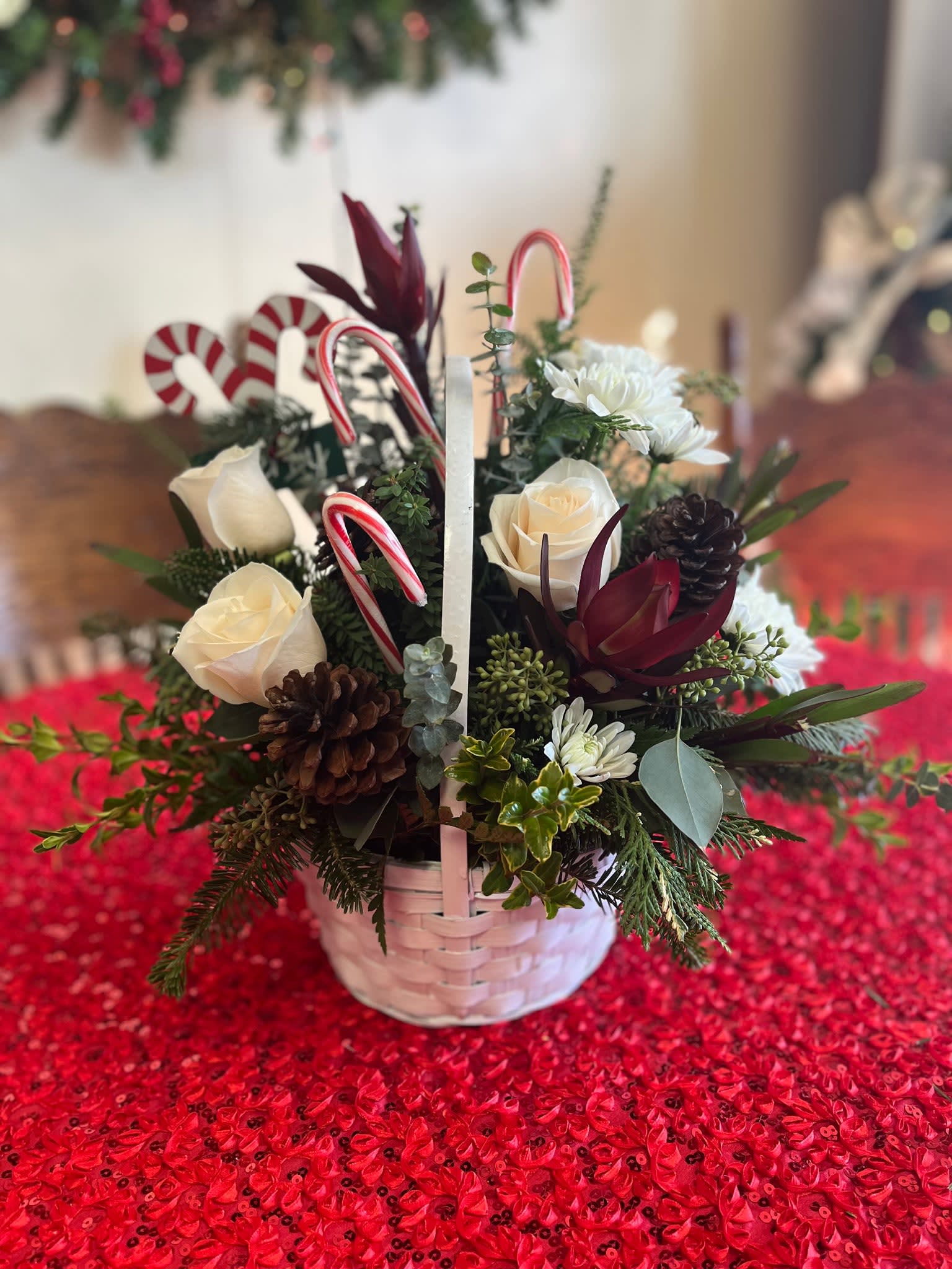 Candy Cane Basket