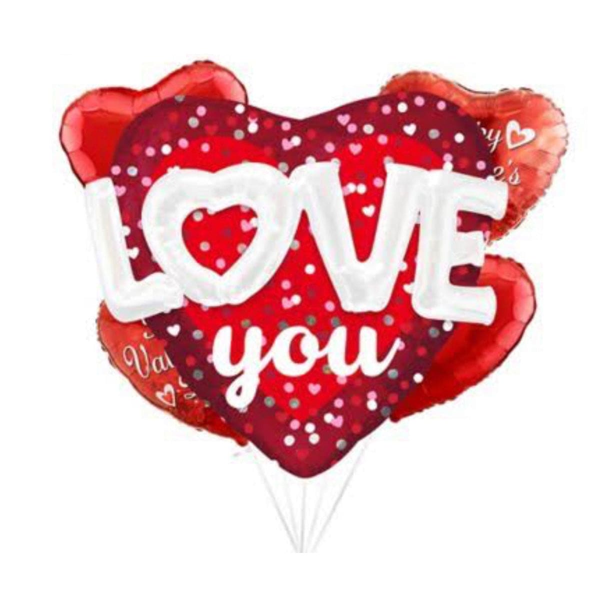 Valentines Balloon Add On Flower Bouquet