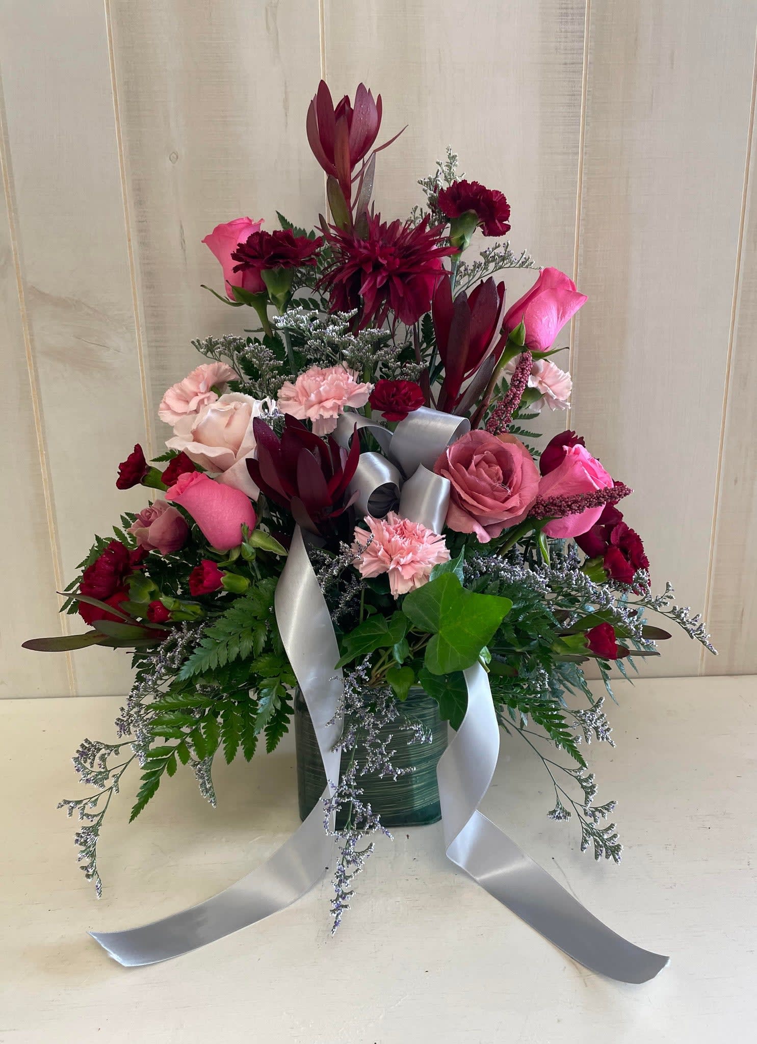 Silver Champagne Flower Bouquet