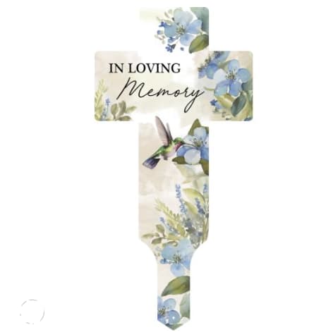 Loving Memory Cross Garden Stake