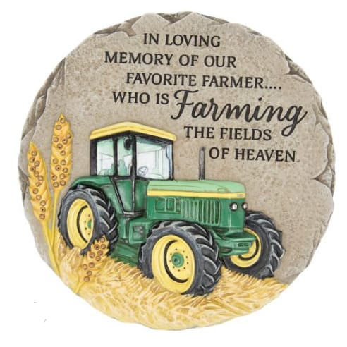 Farming the Fields Beadwork Garden Stone