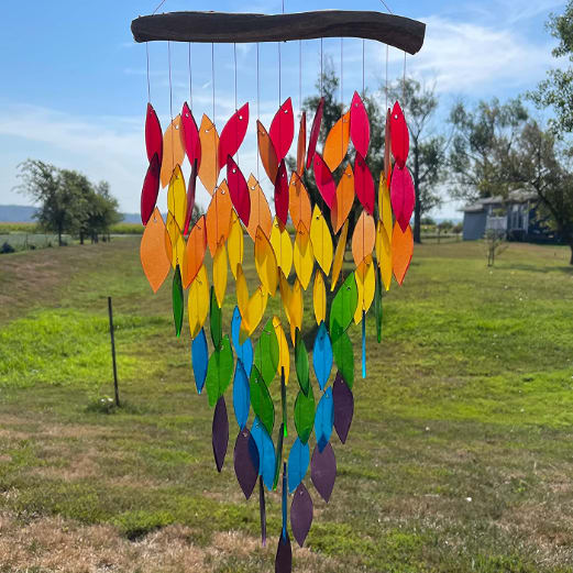 Multi-Colored Glass Windchime