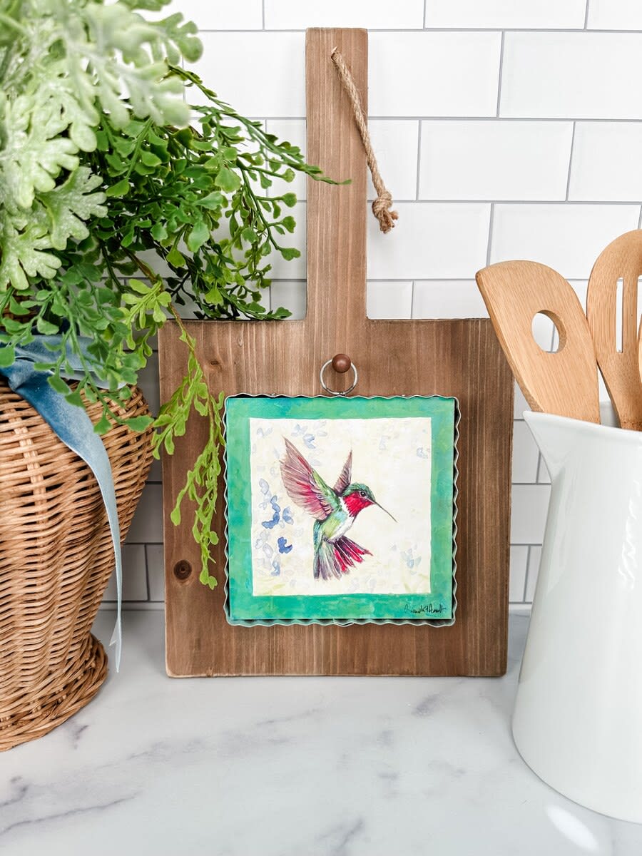 Mini Hummingbird Print Flower Bouquet